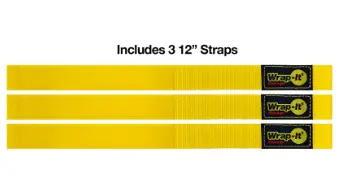 Wrap- It Storage Quick-Straps - 12-in. (3-Pack) Yellow