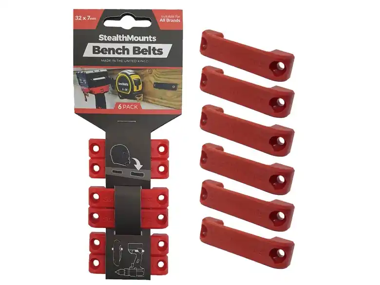 StealthMounts Bench Belts 6 Pack - Red
