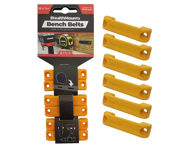 StealthMounts Bench Belts 6 Pack - Yellow