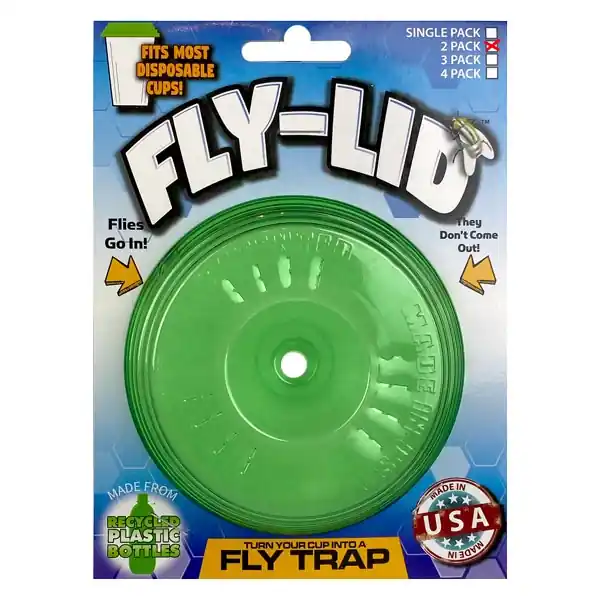 Fly-Lid - Turn Almost Any Cup Into a Fly Trap - 2 Pack