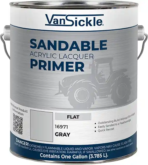 Van Sickle Paint 16971 Sandable Acrylic Lacquer Primer - Flat Gray - 1 Gallon