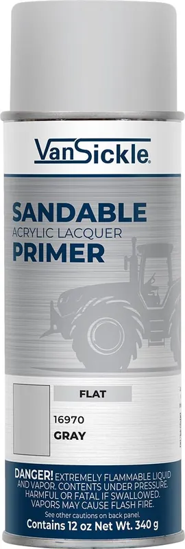Van Sickle Paint 16970 Sandable Acrylic Lacquer Primer - Flat Gray - 12 oz Spray