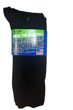 Carolina Ultimate Men‘s Non-Binding Socks Large - Black