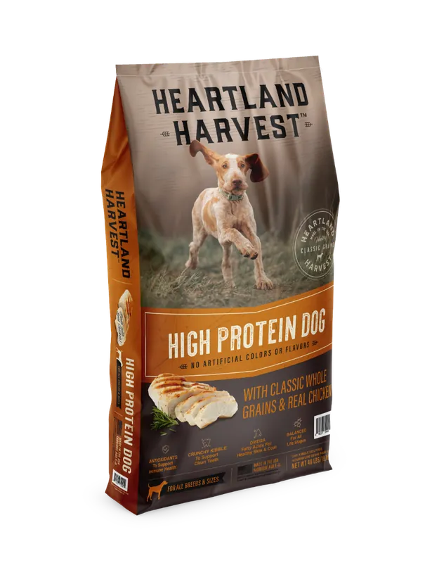 Heartland Harvest High Protein Dog with Classic Whole Grains & Real Chicken 40lbs