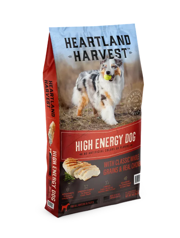 Heartland Harvest High Energy Dog with Classic Whole Grains and Real Chicken 40lbs