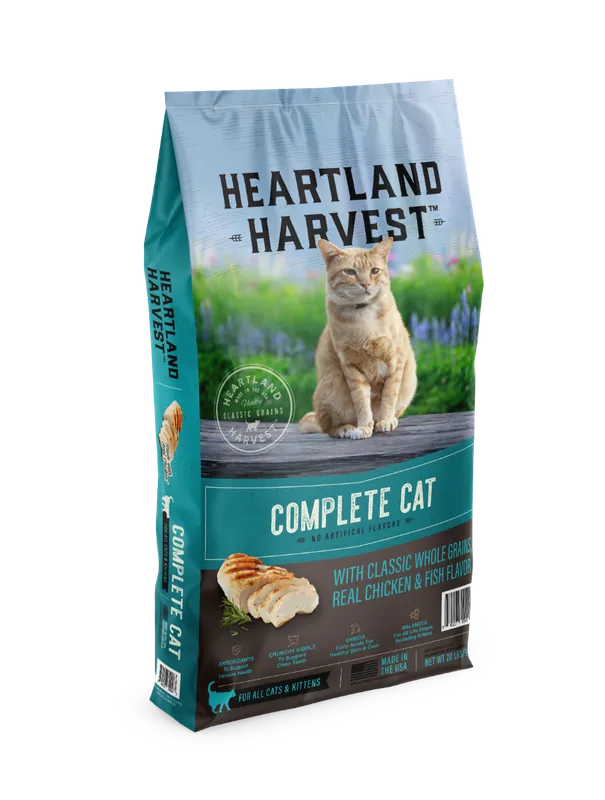 Heartland Harvest Complete Cat with Classic Whole Grains, Real Chicken & Fish Flavor 20lbs