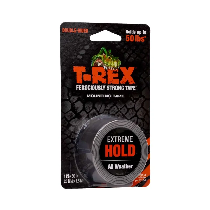 T-Rex Extreme Hold Mounting Tape - Black, 1 in. x 60 in.
