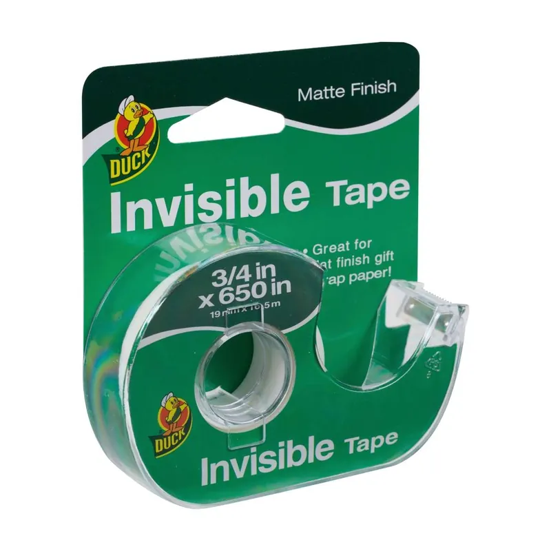 Duck Brand Matte Finish Invisible Tape - Clear .75 in. x 650 in.