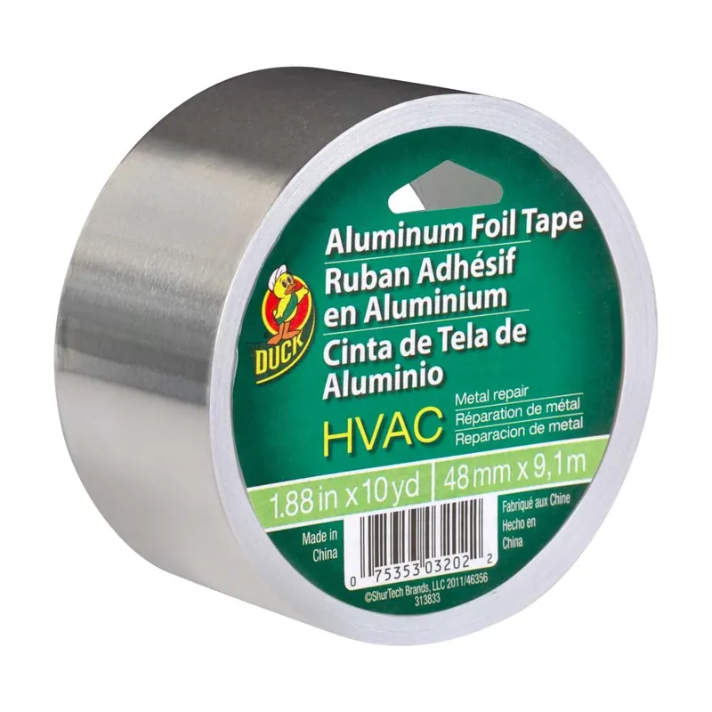 Duck Brand HVAC Metal Repair Aluminum Foil Tape - Silver, 1.88 in. x 10 yd.