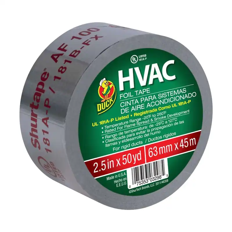 Duck Brand HVAC Foil Tape - Silver, 2.5 in. x 50 yd.