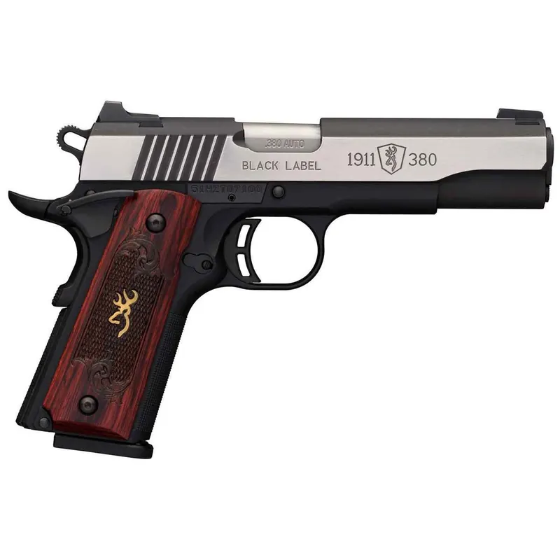 Browning 1911-380 Black Label Medallion Pro 380 Auto (ACP) Brushed Stainless Pistol - 8+1 Rounds