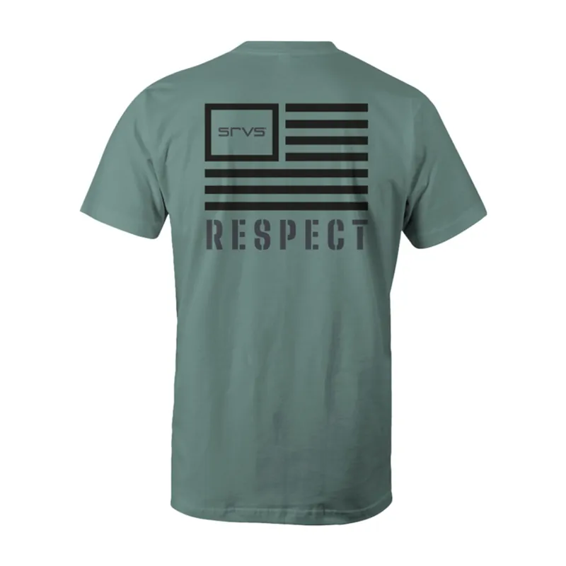 SRVS Unisex Respect Flag Tee - Sea Green