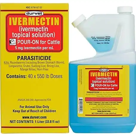 Ivermectin Pour-On Cattle Wormer, 1 L