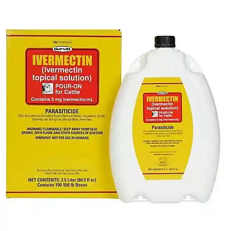 Ivermectin Pour-On Cattle Wormer, 2.5 L