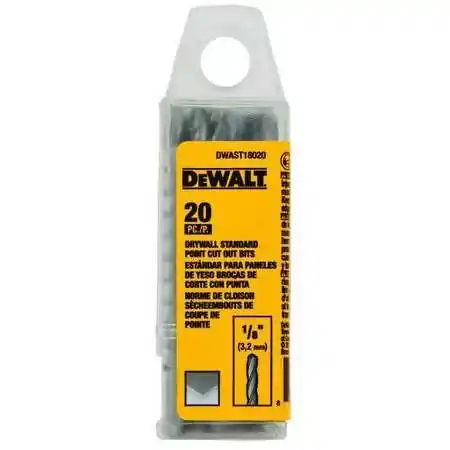 DeWalt Standard Point Cut-Out Bit 1/8 20pc