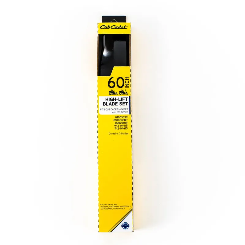 Cub Cadet High Lift Blade Set for 60-inch Cutting Decks