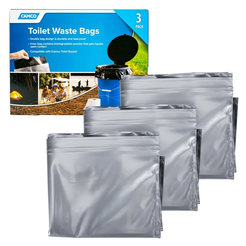 Camco Bucket Toilet Waste Bags - 3-Pack