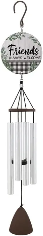 Carson Home Accents Friends Always Welcome Picture Perfect Chime, 27-inch Length