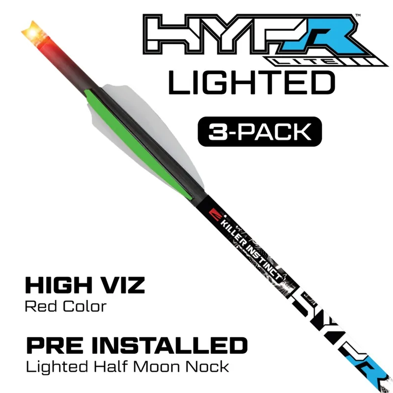 Killer Instinct LIGHTED HYPR™ LITE 20" CROSSBOW BOLTS 3pk