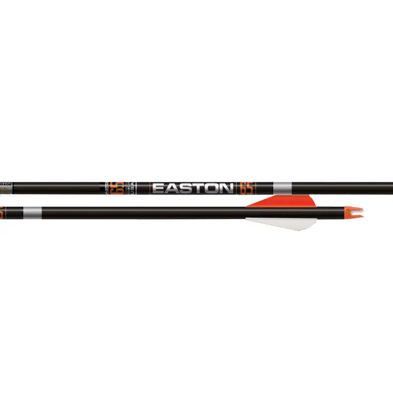 Easton Hunter Classic 340 6.5mm Arrow 2" Bully Vane Fletching Carbon Shaft 6PK