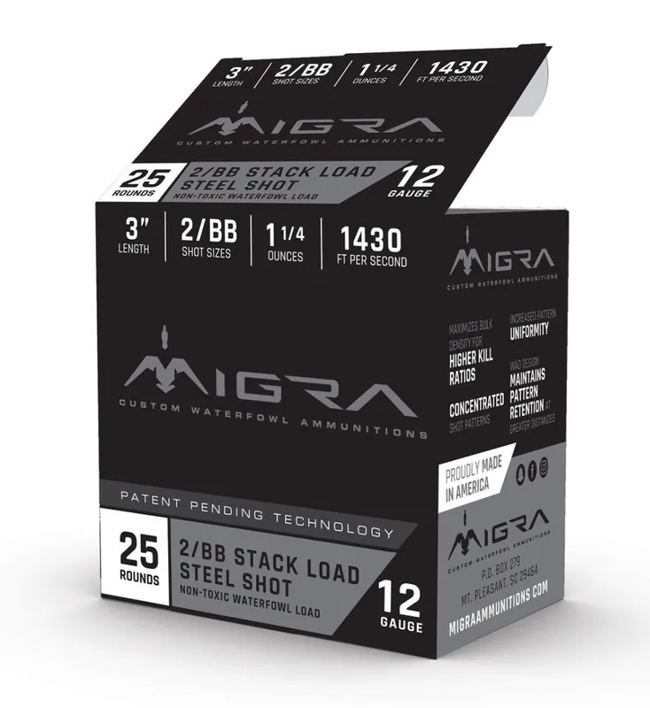 MIGRA 12 GAUGE 3" 1 1/4 OZ 2-BB SHOT BOX - M12S2BB