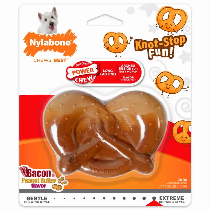 Nylabone Power Chew Pretzel Bacon & PB Dog Toy