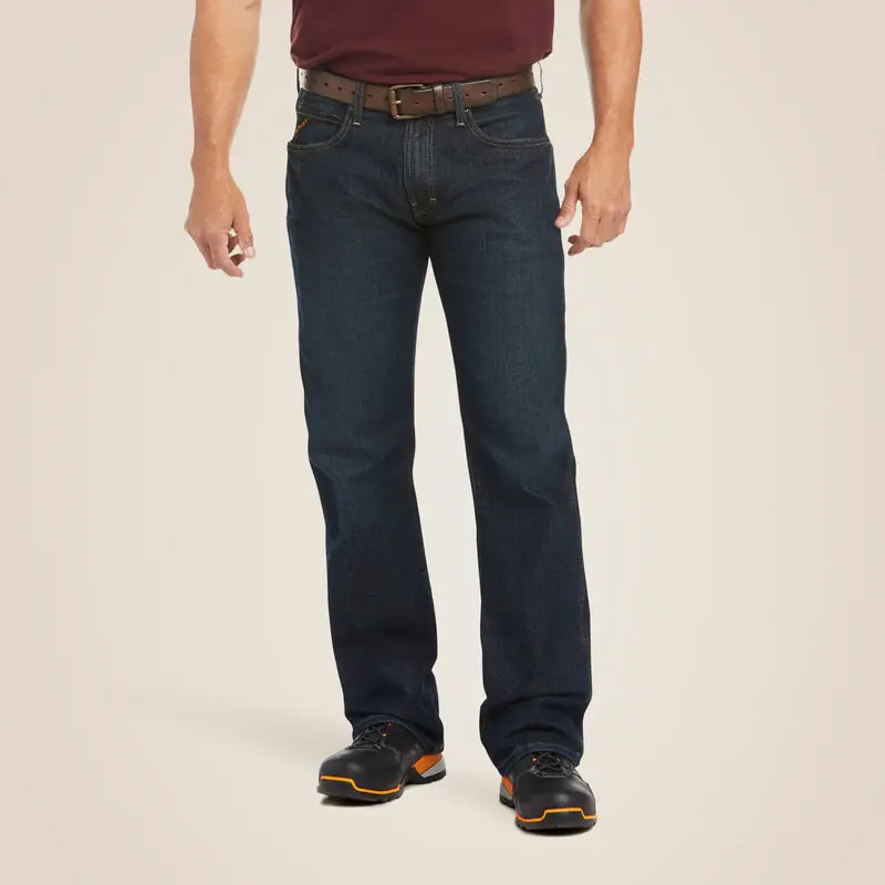 Ariat Men‘s Rebar M5 Straight DuraStretch Edge Stackable Straight Leg Jean Blackstone