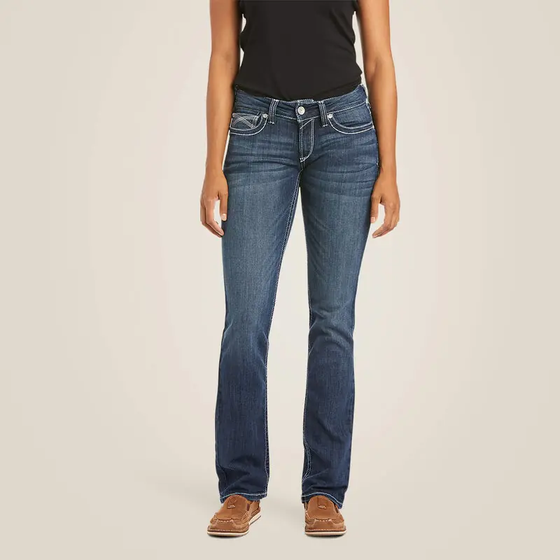 Ariat Women‘s R.E.A.L. Mid Rise Stretch Ivy Stackable Straight Leg Jean DRESDEN