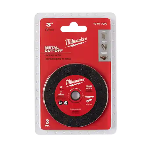 Milwaukee 3" Metal Cut Off Wheel 3PK 49-94-3000