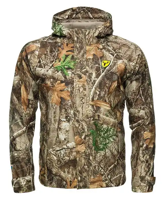 Blocker Outdoors Men‘s Shield Series Drencher Waterproof Jacket Realtree Edge