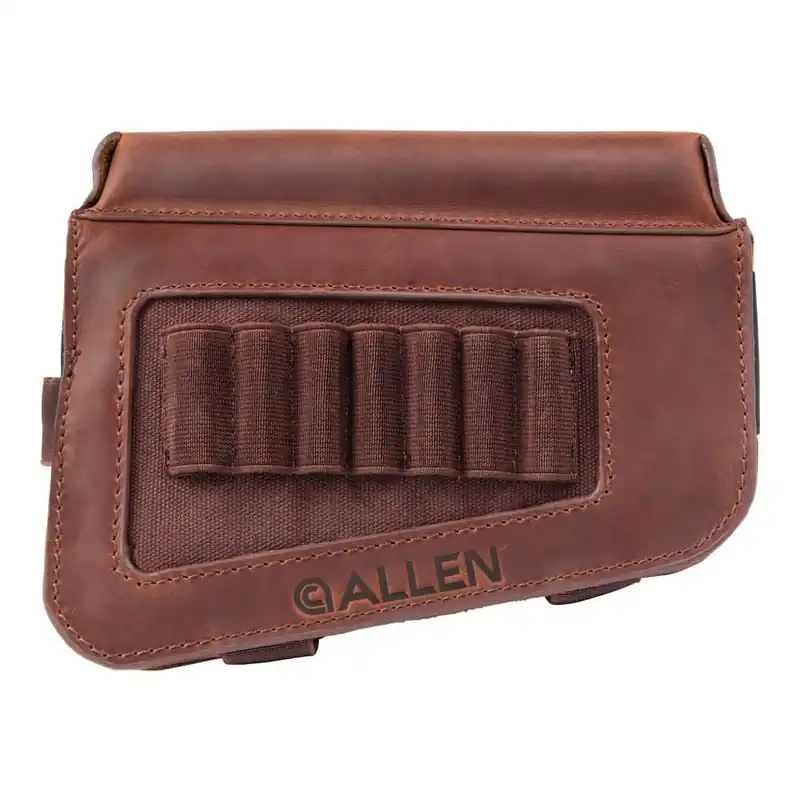 Allen Company Westcliff Leather Buttstock Cartridge Carrier with Cheek Piece, Brown