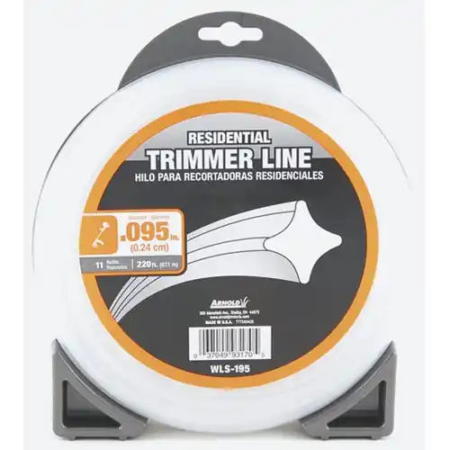 ARNOLD WLS-195 Trimmer Line, 0.095 in Dia, Nylon