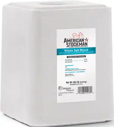 American Stockman White Salt Block 50lb