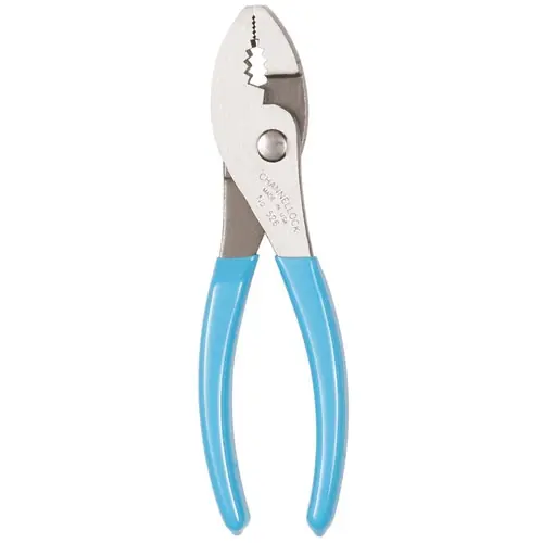 CHANNELLOCK 526 Slip Joint Plier, Steel Jaw, 6-1/2 in OAL, Blue Handle