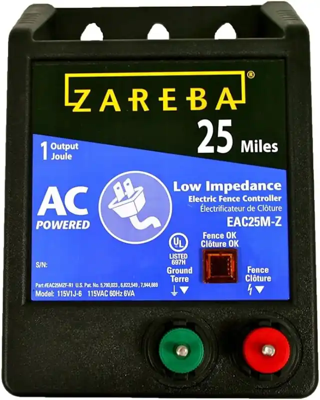 Blitzer 25 Mile Low Impedance Electric Fence Charger - Fencer EAC25M-BL