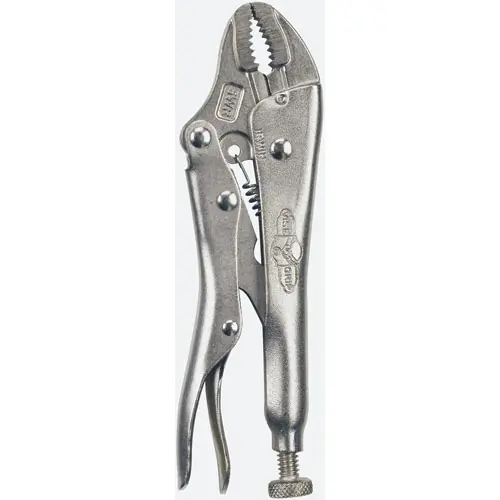 IRWIN VISE-GRIP Original 0902L3 Locking Plier, 1-1/8 in Jaw Opening, Curved, Nickel Jaw, Plain-Grip Handle