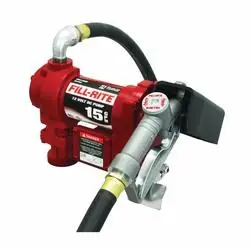 FILL-RITE 12 Volt DC Fuel Pump with Hose and Manual Nozzle FR1210G