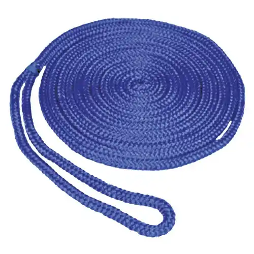 SeaSense 3/8"x15‘ Double Braid MFP Dockline in Blue 50013271
