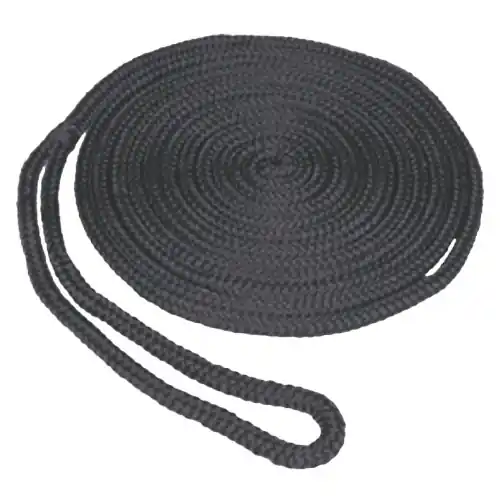 SeaSense 3/8"x15‘ Double Braid MFP Dockline in Black 50013270