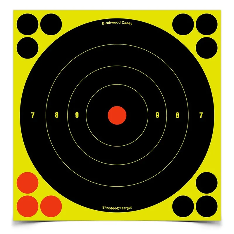 Birchwood Casey Shoot-N-C Sight-In Bullseye Target 8in Round 34805