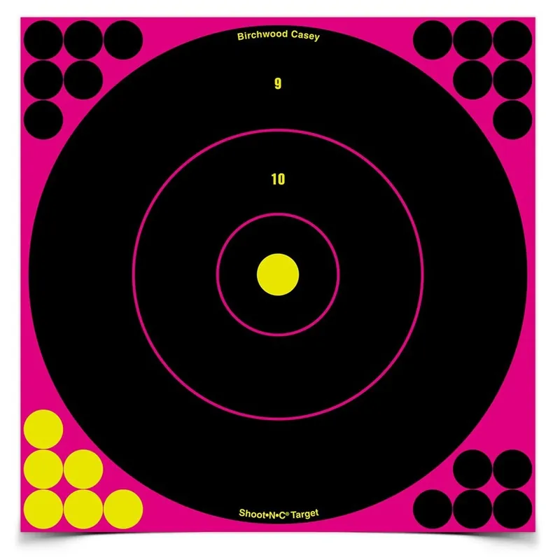 Birchwood Casey Shoot-N-C 12in Pink Bullseye Target 34027