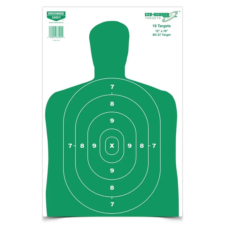 Birchwood Casey Eze-Scorer 12x18in BC-27 Green Paper Target 37204