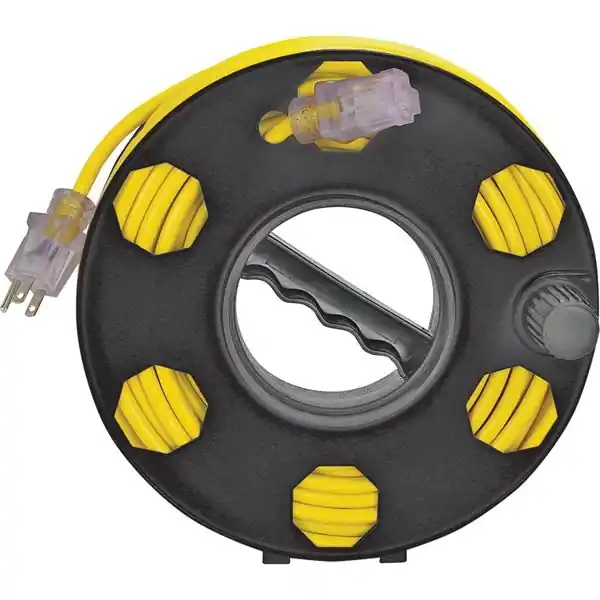 PowerZone ORCR2002 Power Cord Storage Reel, 100 ft L Cord