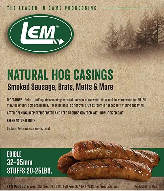 LEM 8 Oz. Natural Hog Casings 141