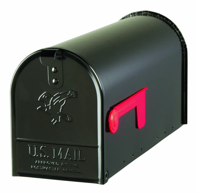 Solar Group Medium Black Post Mailbox E1100B00