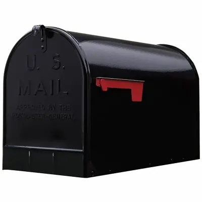 Stanley Extra Large Black Post Mailbox ST200B00