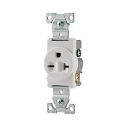 Cooper White Single Receptacle 1876W-BOX