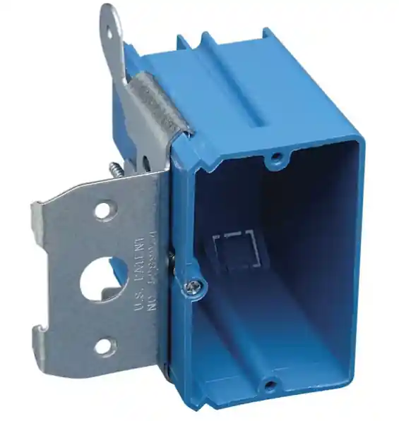 Carlon 1-Gang 21 cu. in. Electrical PVC New Work Electrical Switch and Outlet Box with Adjustable Bracket (B121ADJ-40R)