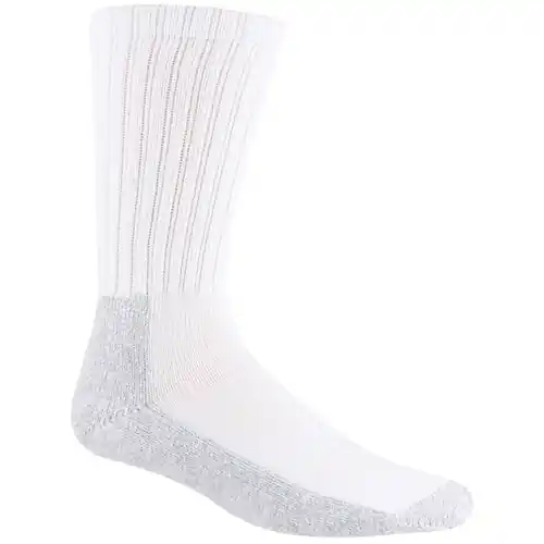 Railroad Sock Mens Steel Toe Boot Socks 2 Pair White With Grey Foot Size 6 - 12.5 Q6120