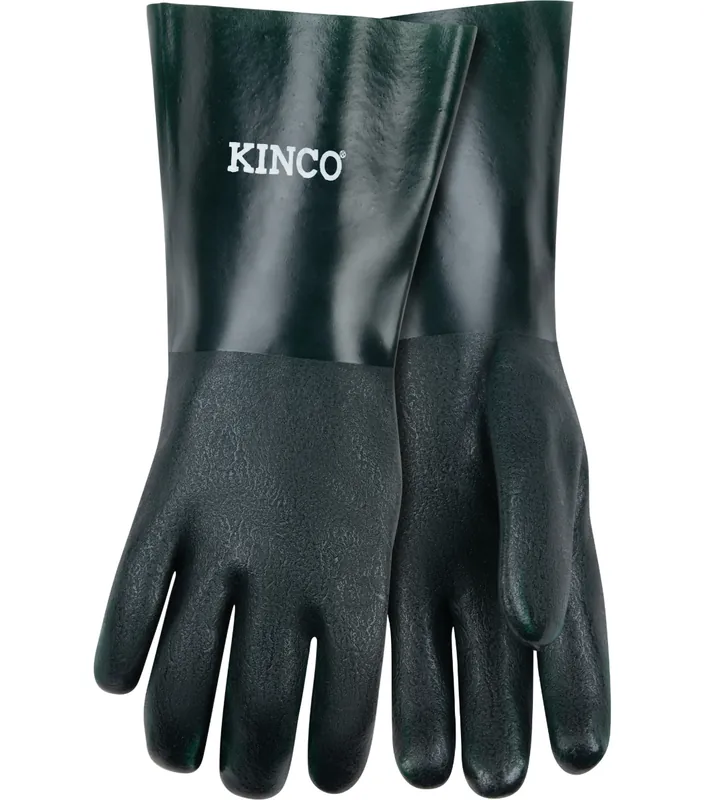 Kinco Green 14" Sandy Finish PVC with Gauntlet Gloves